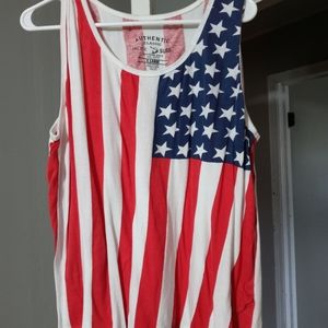 Mens red white and blue tank. Size XL